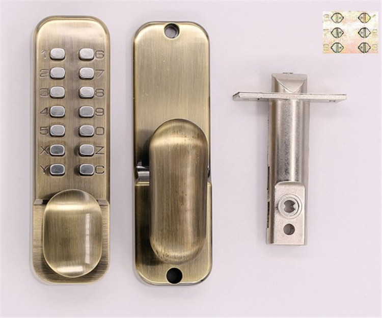 Combination door lock mechanical dimple lock