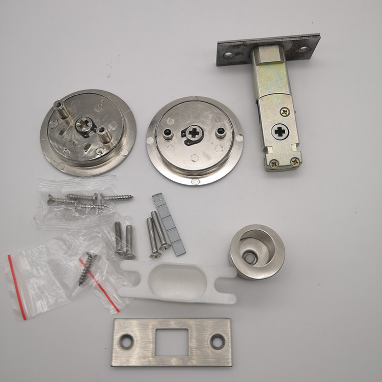 SN zinc alloy round sliding door lock without keyword bathroom door