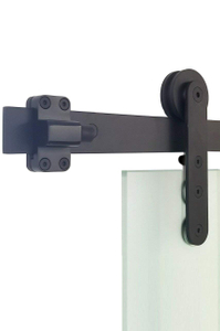 Country Stainless Steel Sliding Barn Wood Double Door Hardware Track Set with 12′ and Antique Style