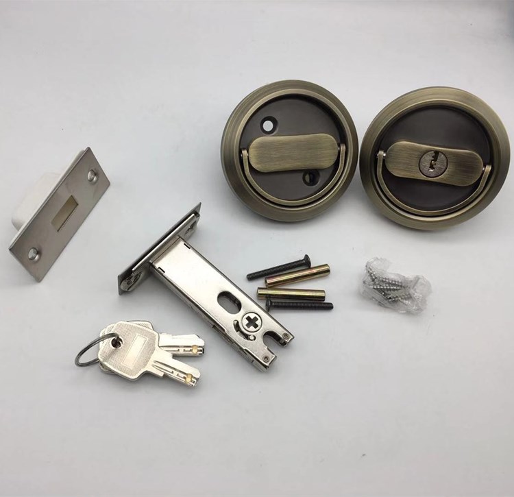 AB stainless steel Wooden Sliding Hook Door Lock Used in Sliding Door/Sliding Door Lock Concealed Flush Mount Handle Wooden Pull Handle