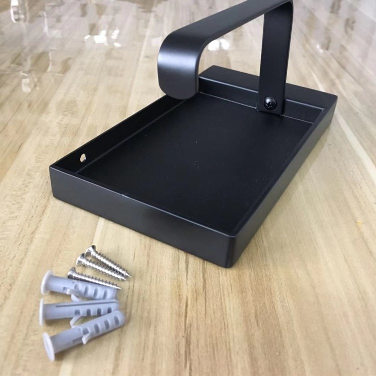 Exquisite Wall Mount Shelf Black Toilet Paper Holder Bathroom