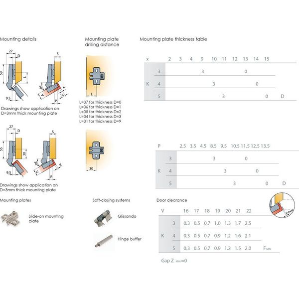  Soft Close Hydraulic Cabinet Hinge With long power pipe